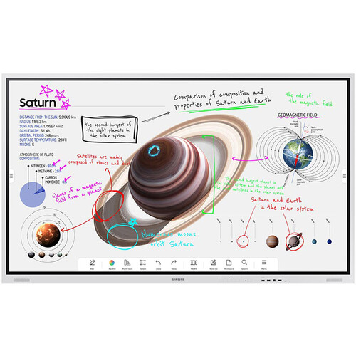 SAMSUNG WM85B Flip Pro Interactive Display - 85" Landscape 4K (3840 x 2160) 350 nits @ 60Hz LED, Infrared Multi-Touch