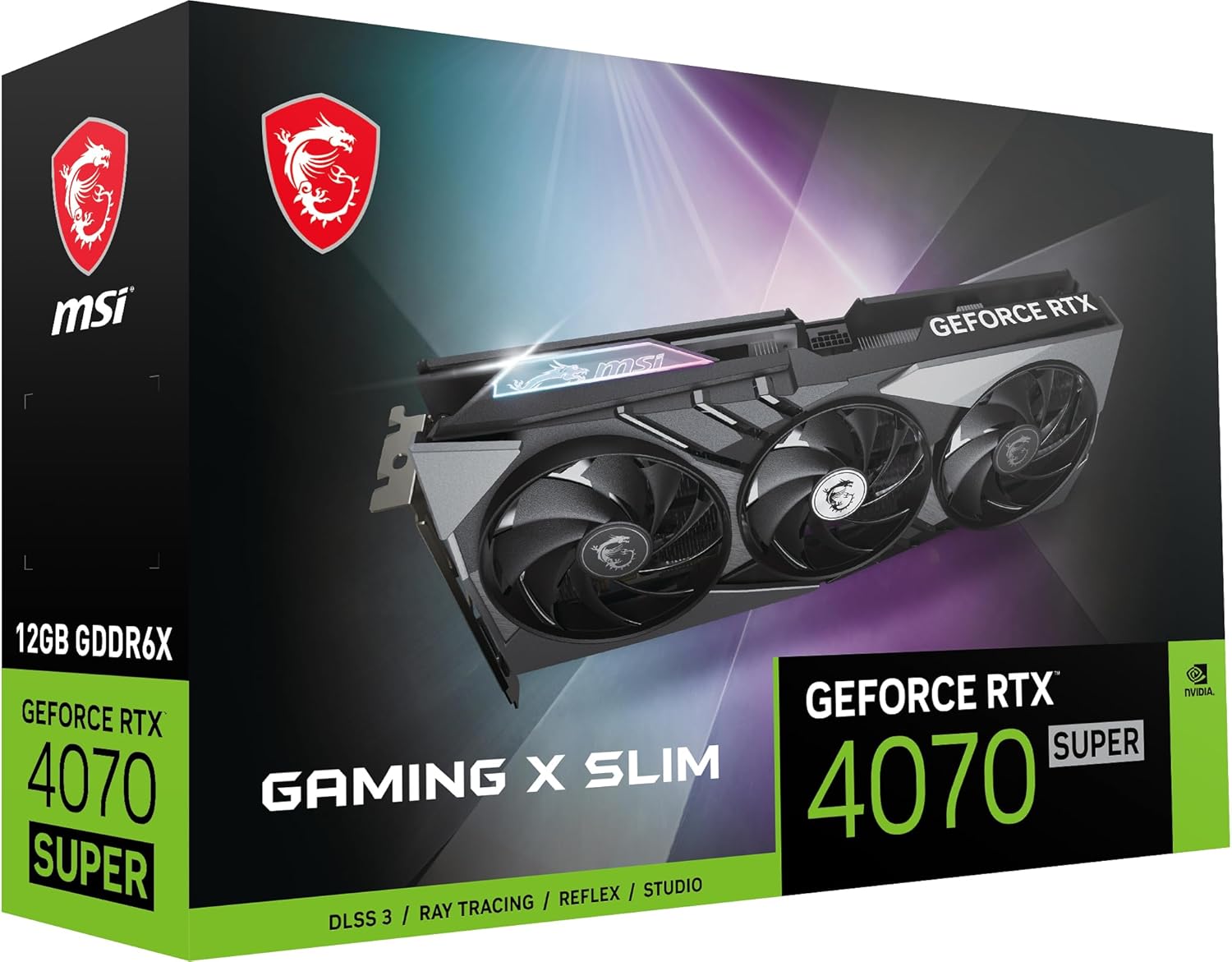 MSI GeForce RTX 4070 Super 12G Gaming X Slim Graphics Card