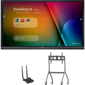 ViewSonic IFP9850-E4 Interactive Display - 98" 4K (3840 x 2160) 350 nits @ 60 Hz LCD, Infrared Multi-Touch, Wi-Fi 6, Bluetooth, Slim Mobile Cart