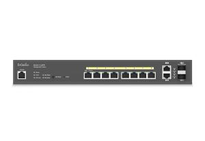 EnGenius ECS1112FP Cloud Managed Switch - 24 Gbps switching Capacity, Throughput up to 14.88 Mpps, 130W PoE Capability, 8 x RJ45, 2 Dual-Speed SFP