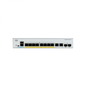 Cisco Catalyst 1000 Switch - 20 Gbps Switching bandwidth, 14.88 Mpps Throughput, 8 x PoE+ RJ45 Ports, 2 x SFP/ RJ-45 combo (Uplink)