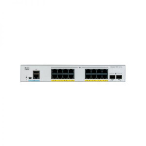 Cisco Catalyst 1000 Switch - 36 Gbps Switching Bandwidth, 26.78 Mpps Throughput, 16 x PoE+ RJ45 Ports, 2 x SFP (uplink)