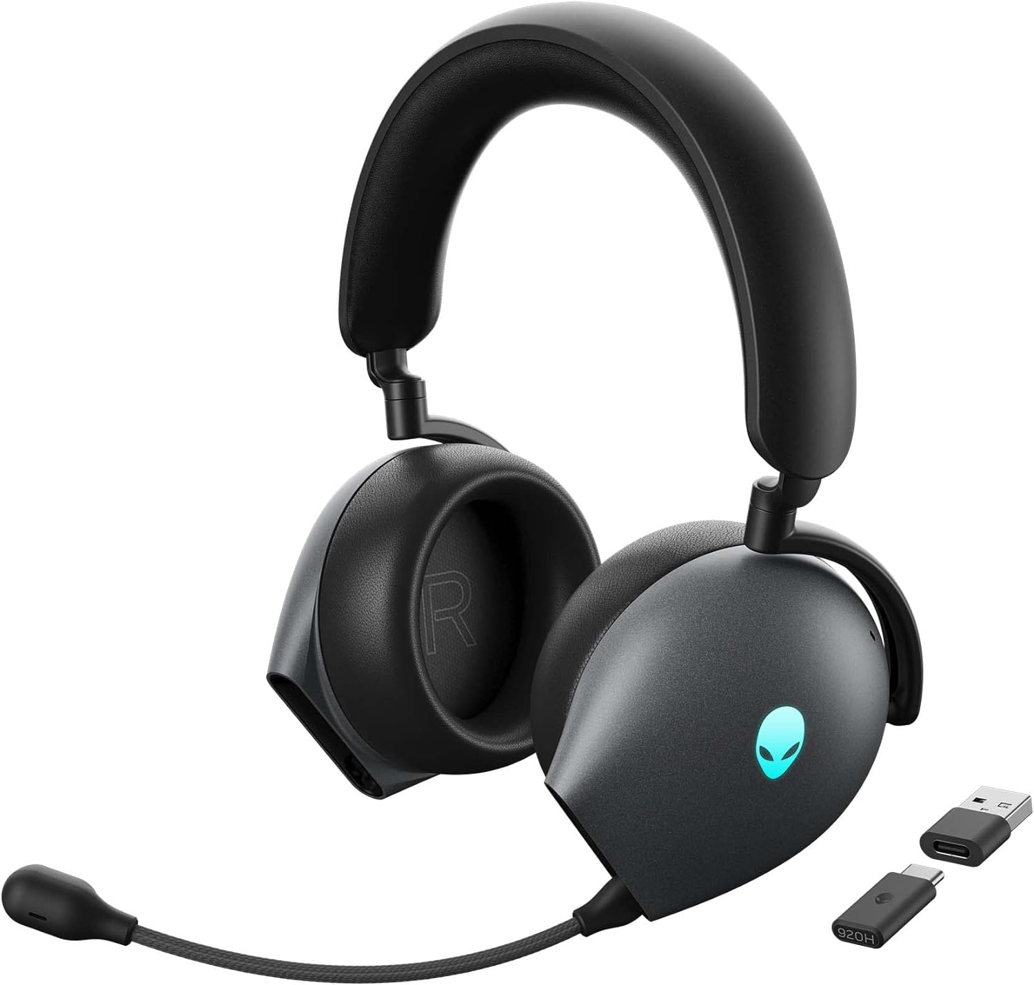 Alienware ワイヤレスヘッドセット 920H Alienware Tri-mode Wireless AW920H-BLK Gaming Headset - Active