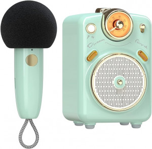 Monster Mini Karaoke Microphone | Metal, Plastic, Smart Phones, Recording, SINGING, Portable Audio Player, Green