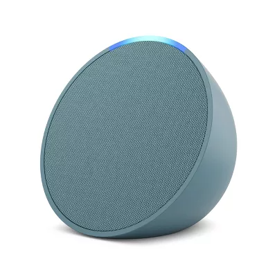 Echo Pop 1st Gen Smart Speaker  With Alexa Midnight Teal, Alexa  Built-in, Alarm Clock, Voice Control