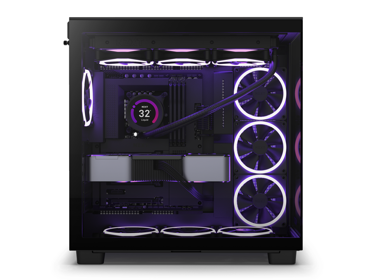 NZXT H9 Flow Case - 165mm CPU, 435mm GPU, 200mm PSU, Mini-ITX