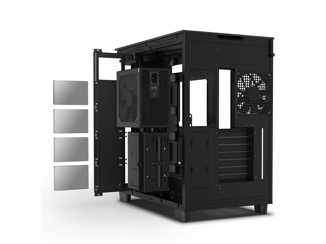 NZXT H9 Elite Case  165mm CPU, 435mm GPU, 200mm PSU, Mini-ITX