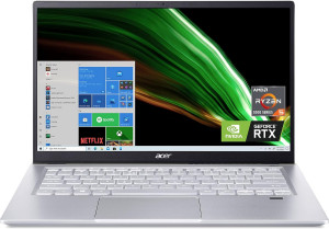 ACER SWIFT SFX14-41G-R0SG Gaming Laptop | AMD Ryzen 5-5600U, 8GB, 512GB SSD, NVIDIA GeForce RTX 3050 4GB, 14" FHD