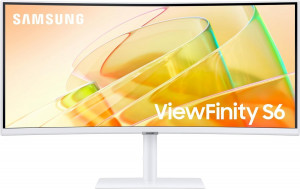 SAMSUNG VIEWFINITY S6 S65TC Curved Monitor - 34" UWQHD (3440 x 1440), VA, HDMI, DP, 350 nits, 100 Hz