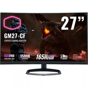 COOLER MASTER GM27-CF Gaming Curved Monitor - 27" FHD (1920 x 1080), VA, Height, Swivel, HDMI, DP, 300 nits, 165 Hz