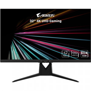 GIGABYTE AORUS FI32U Gaming Monitor - 32" UHD (3840 x 2160), IPS, Height, Tilt, HDMI, DP, 350 nits, 144 Hz