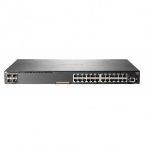 HPE Aruba 2930F (JL261A) Switch - 24 x Gigabit Ethernet PoE+ Ports RJ45, 4 x SFP Gigabit Ethernet Ports, 1 x RJ45 LAN, 1 x Micro-USB