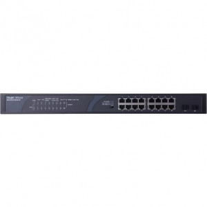 Ruijie (RG-ES118GS-P) Unmanaged Switch - 16 x Gigabit Ethernet Base-T Ports, 2 x 1000 Base-X SFP Ports