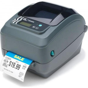 ZEBRA GX42-102522-150 Barcode Label Printer - 8MB, 64MB, Thermal Transfer, 203 dpi, Cutter, Dispenser, LCD Display