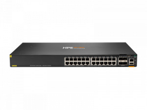 HPE Aruba CX 6300F (JL666A) Switch - 24 x Gigabit Ethernet BaseT Ports, 4 x 1G/10G/25G/50G SFP Ports, 1 x USB‑C Console, 1 x OOBM, 1 x USB-A