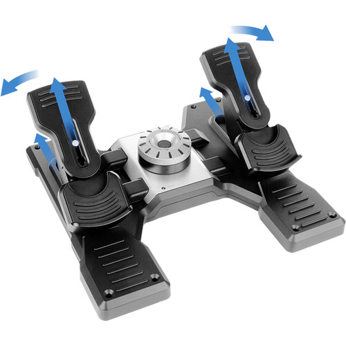 Logitech G Flight Rudder Pedals - USB 2.0, Indicator Lights, 40.4 