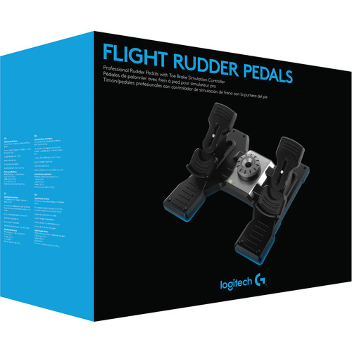 その他 Logicool rudder pedal Logitech G Flight Rudder Pedals - USB 2.0, Indicator Lights, 40.4