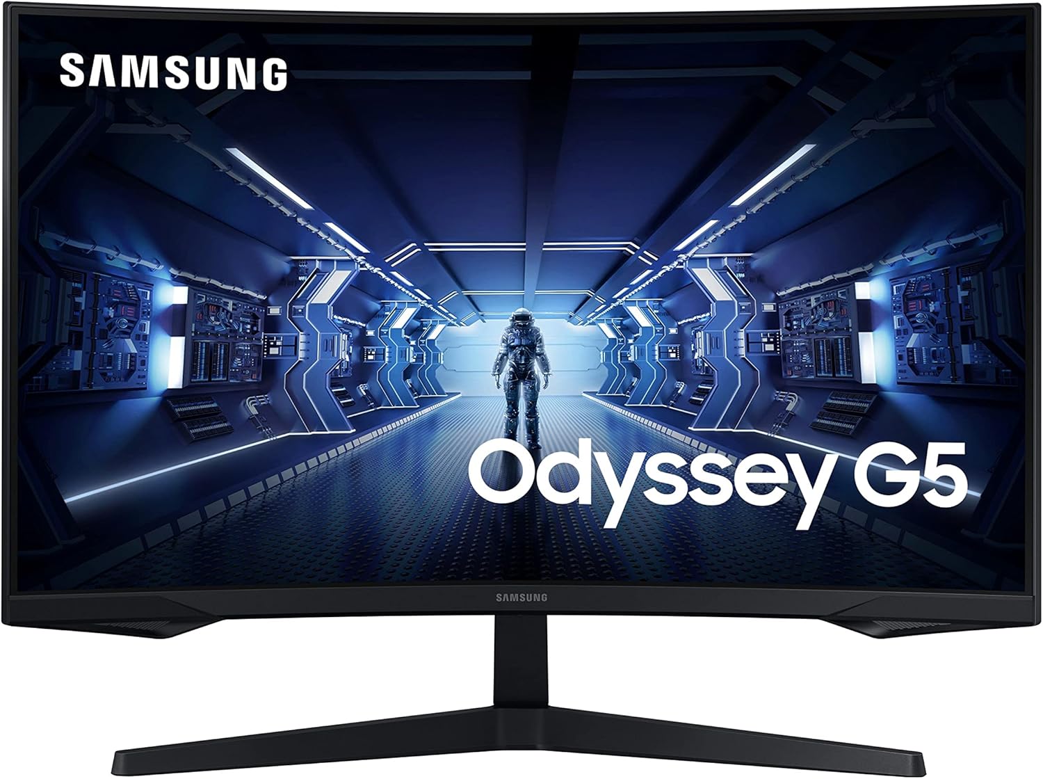 SAMSUNG LC32G55TQBMXUE Curved Monitor - 32" WQHD (2560 x 1440), VA, HDMI, DP, 300 cd/㎡, Tilt, 144Hz, Wall Mount
