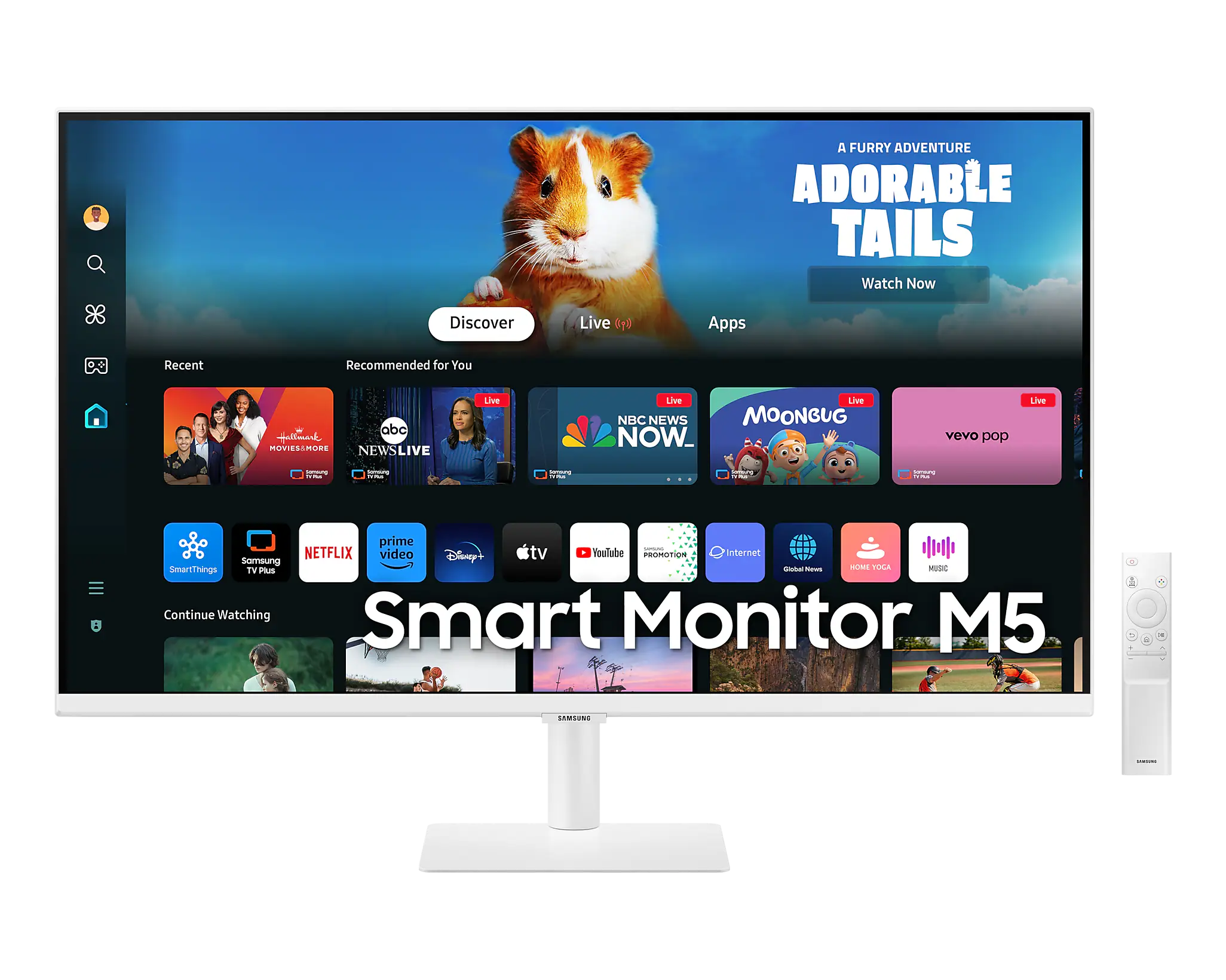 SAMSUNG Smart M5 M50D Monitor - 27" FHD (1920 x 1080), VA, HDMI, 250 cd/㎡, 60Hz, Tilt, Wall Mount