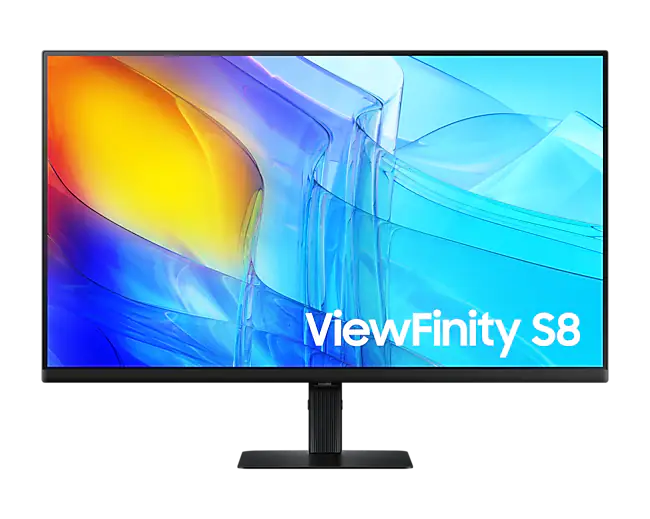 SAMSUNG ViewFinity S8 S80D Monitor - 32" 4K (3840 x 2160), VA, HDMI, DP, 350cd/㎡, 60Hz, Tilt, Swivel, Pivot, Wall Mount